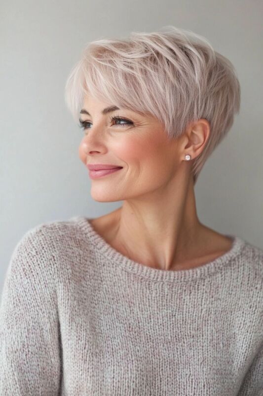 moderne coupe courte femme