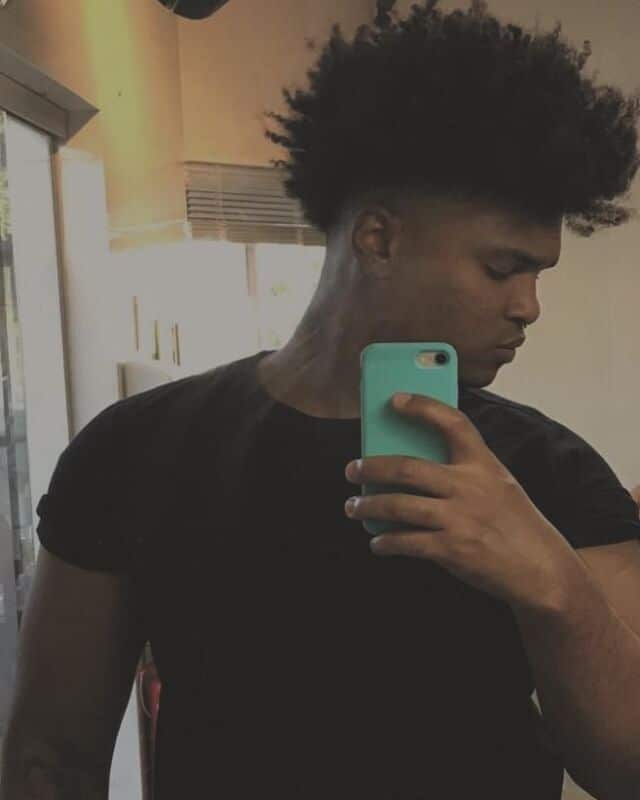 dégradé afro homme