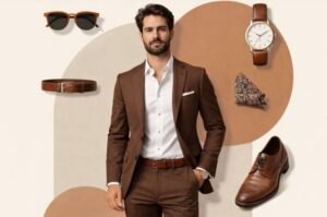 costume marron homme