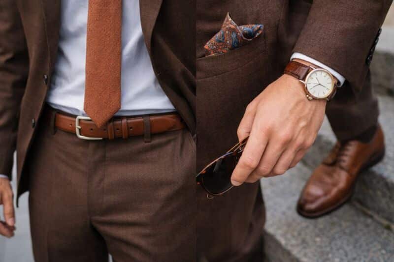 costume marron homme